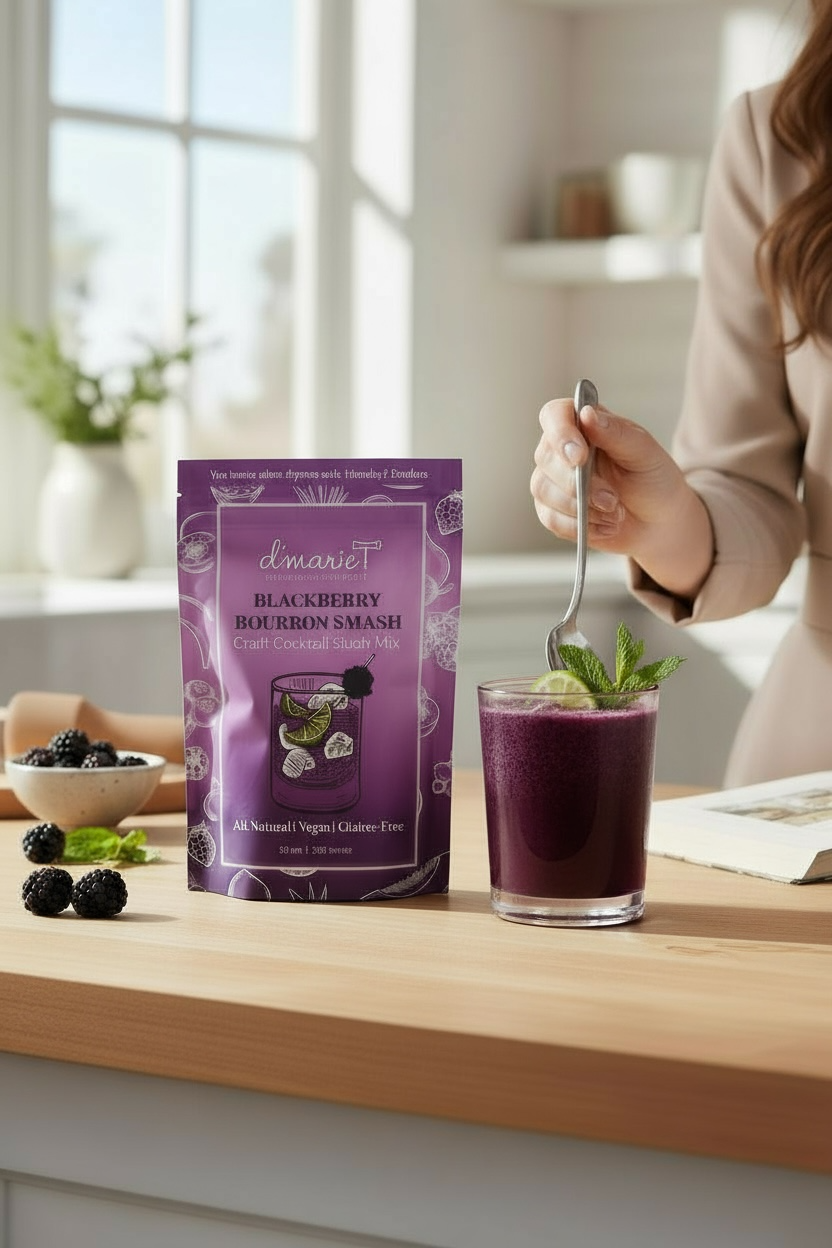 Blackberry Bourbon Smash Cocktail - Ready-To-Freeze Cocktail – d