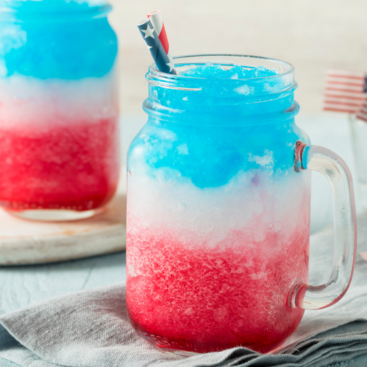 Frozen Red, White and Blue Cocktail Fusion