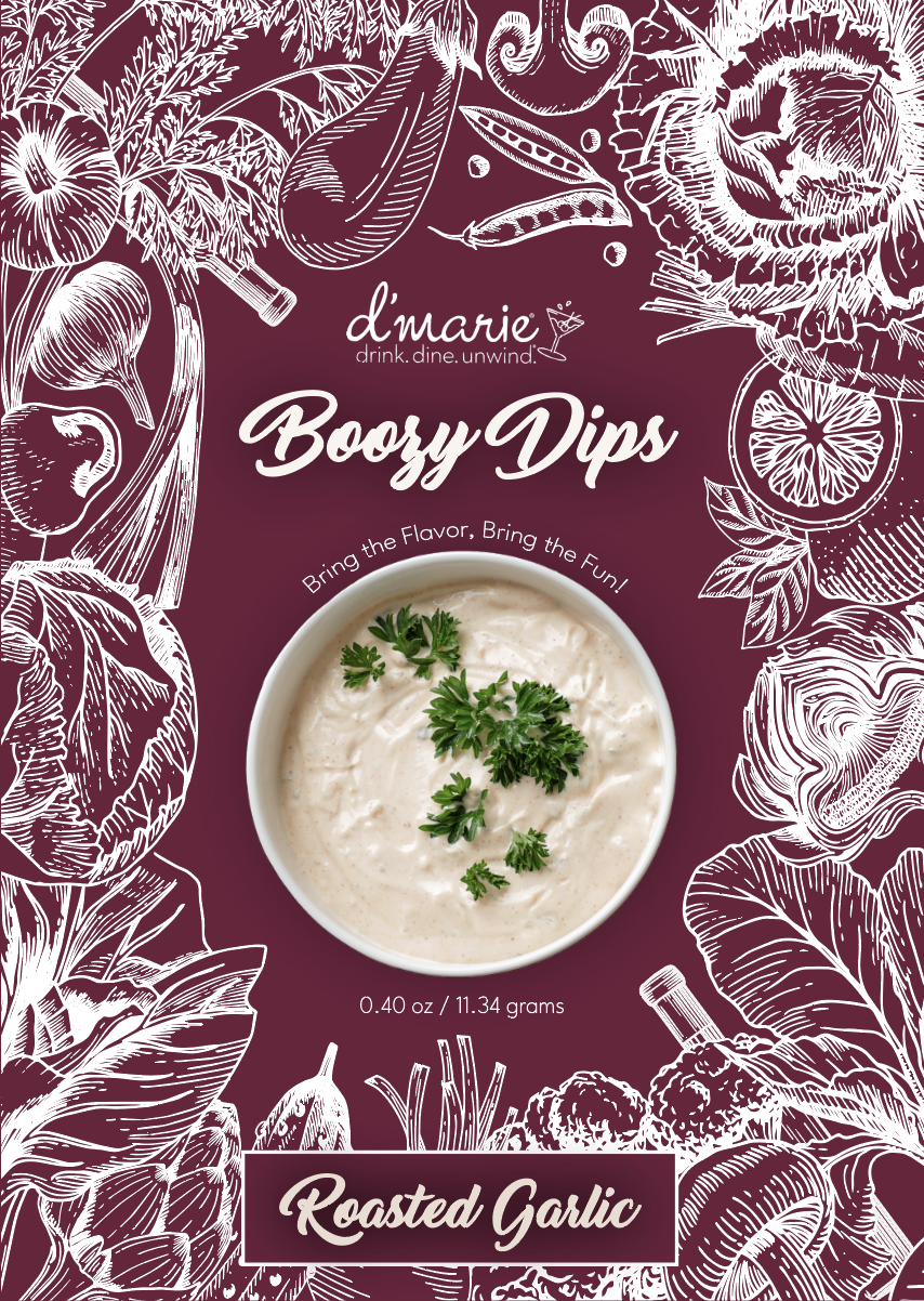 Roasted Garlic Boozy Dip
