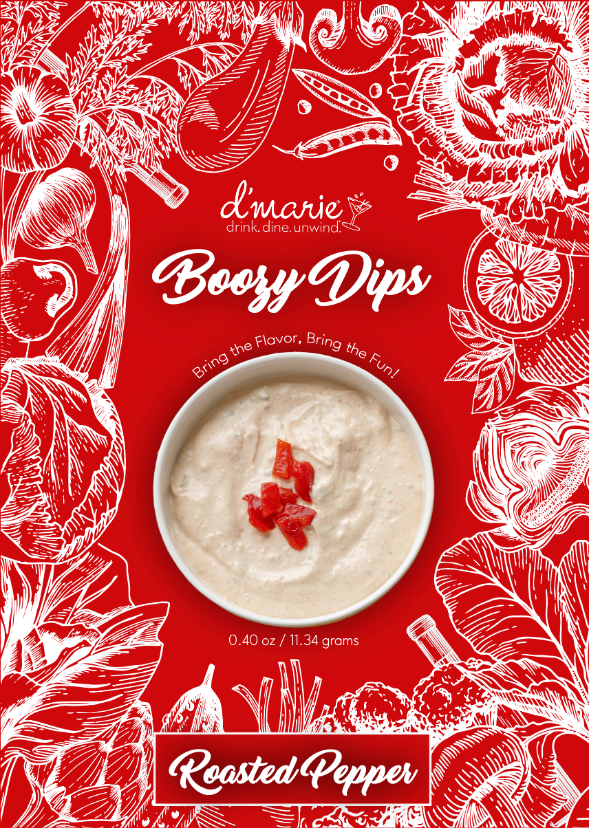 Roasted Pepper Boozy Dip