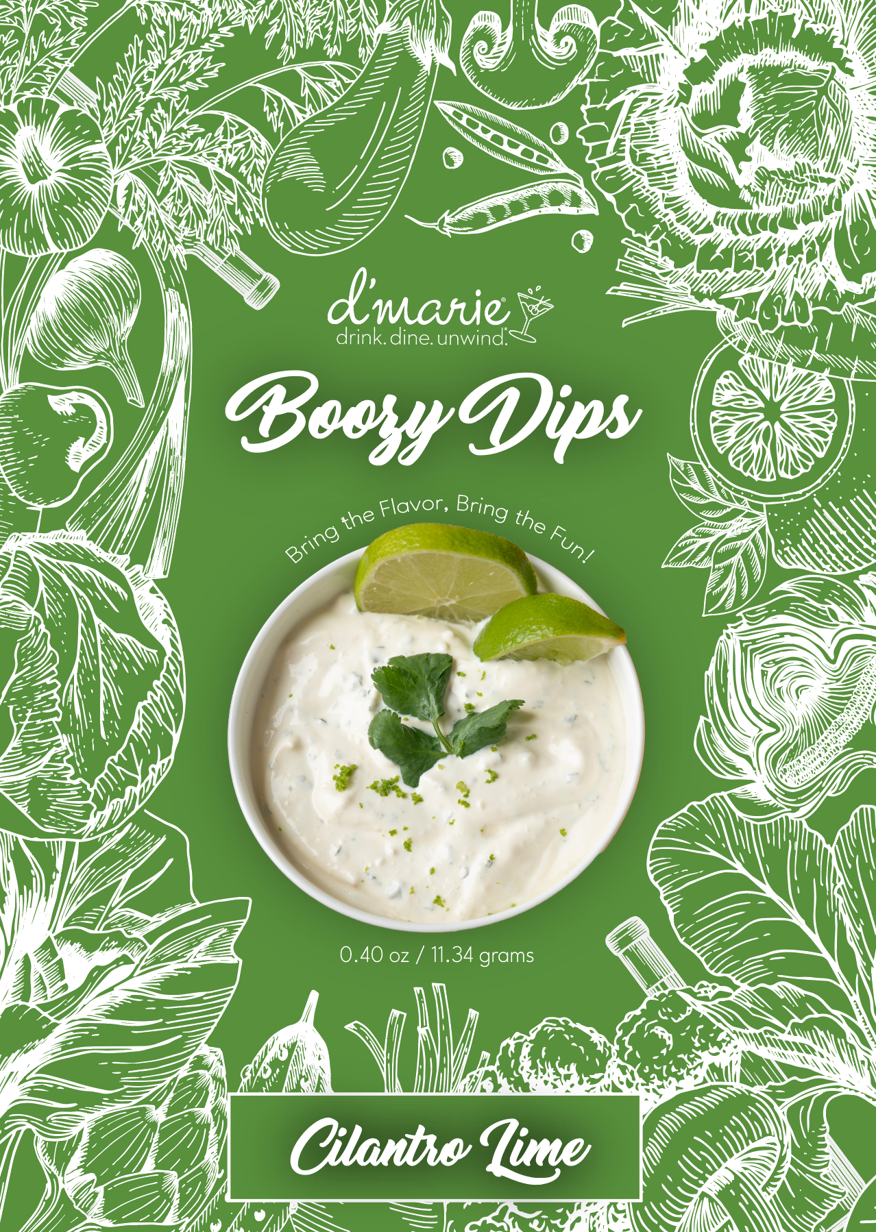 Cilantro Lime Boozy Dip