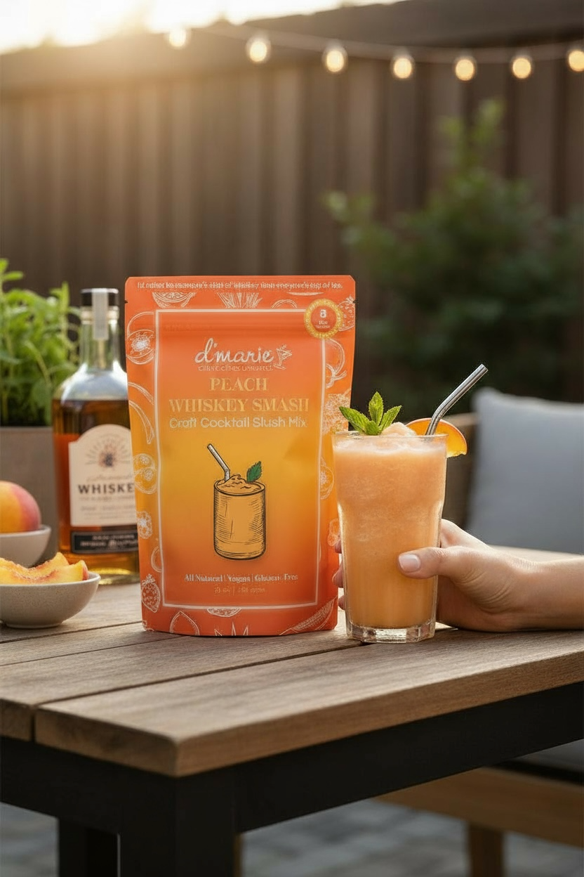 Peach Whiskey Smash Cocktail Mix - Ready-To-Freeze Cocktail