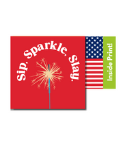 “Sip, Sparkle, Slay.” Patriotic Cocktail Napkins (Pack of 20)