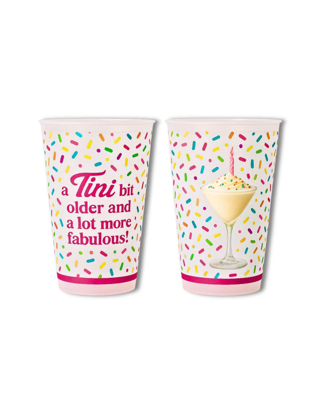 “Tini Bit Older” Reusable Birthday Cups (Set of 6)