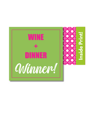 Wine + Dinner = Winner Cocktail Napkins (Pack of 20)